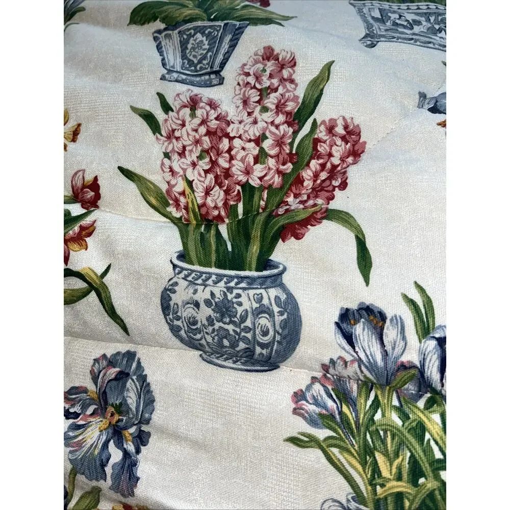 Kingsway Melanie White Chinoiserie King Floral Bed Comforter And 2 King Shams